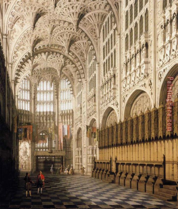Canaletto The Interior of Henry Vii's Chapel in Westminster Abbey